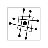 Middeleeuwse moderne, minimale atoomreactoren Atom Rubberstempel (Afrduk)