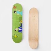 Middeleeuwse moderne paarse skateboard (Voorkant)
