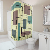 Middeleeuwse moderne rechthoeken douchegordijn (In situ)