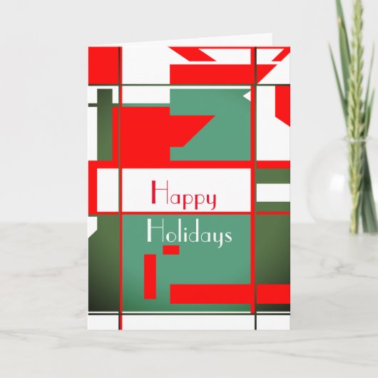 Middeleeuwse moderne rode, groene schelpen, witte kaart (Voorkant)