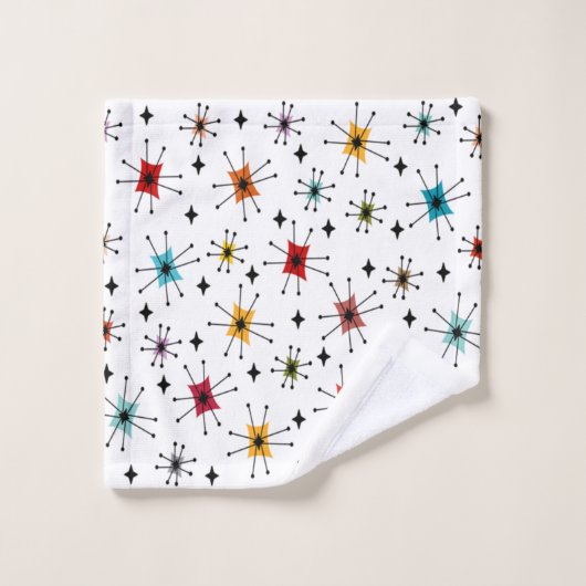 Middeleeuwse moderne Starbursts en sterren Bad Handdoek (Wasdoekje)