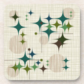 Middeleeuwse moderne Starbursts en Wereldbollen Bier Onderzetter (Voorkant)