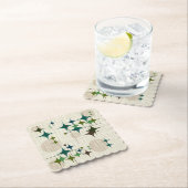 Middeleeuwse moderne Starbursts en Wereldbollen Kartonnen Onderzetters (Insitu)