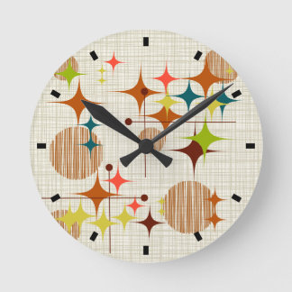 Middeleeuwse moderne Starbursts en Wereldbollen Ronde Klok