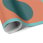 Middeleeuwse moderne turkooisrechthoeken cadeaupapier (Rol Hoek)