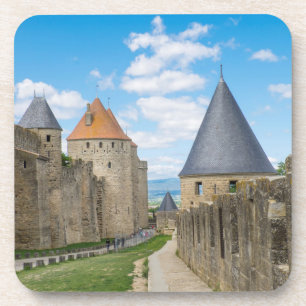 Middeleeuwse muren van Carcassonne Bier Onderzetter