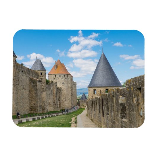 Middeleeuwse muren van Carcassonne Magneet (Horizontaal)