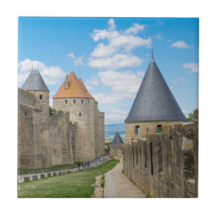 Middeleeuwse muren van Carcassonne Tegeltje