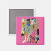 middeleeuwse nacht op de horde magneet (Voorkant / Achterkant)