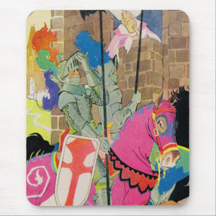 middeleeuwse nacht op de horde muismat