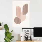 Middeleeuwse neutrale geometrie poster (Thuiskantoor)