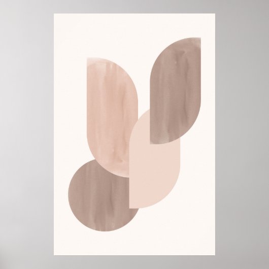 Middeleeuwse neutrale geometrie poster (Voorkant)