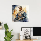 Middeleeuwse Prins Poster (Thuiskantoor)