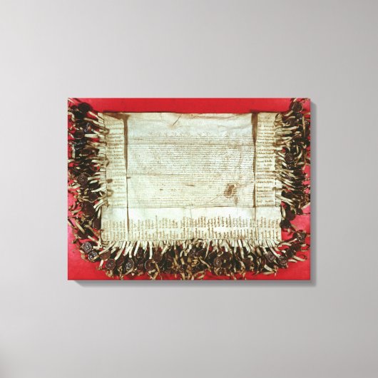 Middeleeuwse protestbrief van de Boheemse Canvas Afdruk (Voorkant)