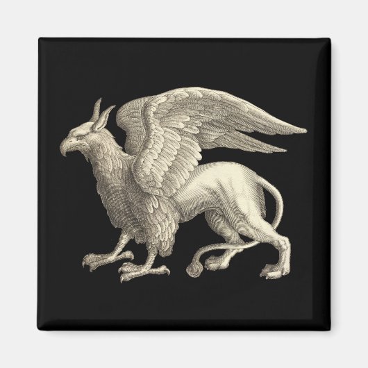 Middeleeuwse renaissance Griffin Magneet (Voorkant)