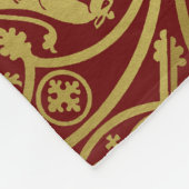 Middeleeuwse Renaissance Herald Lion Leopard Metal Fleece Deken (Hoek)