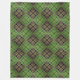 Middeleeuwse Renaissance Herald Lion Leopard Metal Fleece Deken