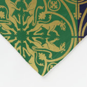 Middeleeuwse Renaissance Herald Lion Leopard Metal Fleece Deken (Hoek)