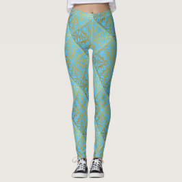 Middeleeuwse Renaissance Herald Lion Leopard Metal Leggings