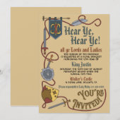 Middeleeuwse Renaissance Koning Verjaardag Uitnodi Kaart (Voorkant / Achterkant)