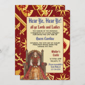 Middeleeuwse Renaissance Koningin Verjaardag Uitno Kaart (Voorkant / Achterkant)
