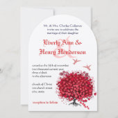 Middeleeuwse Renaissance Liefdesvogel Rode Hart Bl Kaart (Voorkant)