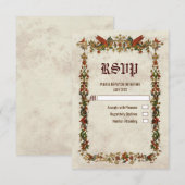 Middeleeuwse Renaissance Middeleeuwen RSVP-kaart RSVP Kaartje (Voorkant / Achterkant)