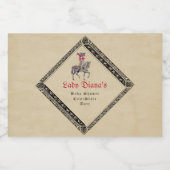 Middeleeuwse Renaissance Ridder Renfaire W Baby Bo Sparkling Wijnetiket (Enkel label)