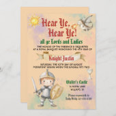 Middeleeuwse Renaissance Ridder Verjaardag Uitnodi Kaart (Voorkant / Achterkant)