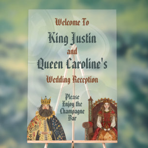 Middeleeuwse Renaissance Royal Wedding Acryl Teken Bord