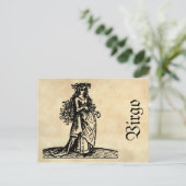 Middeleeuwse renaissance sterrenbeeld Maagd Briefkaart (Staand voorkant)