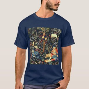 Middeleeuwse Renaissance Tapestry Herders en Schap T-shirt