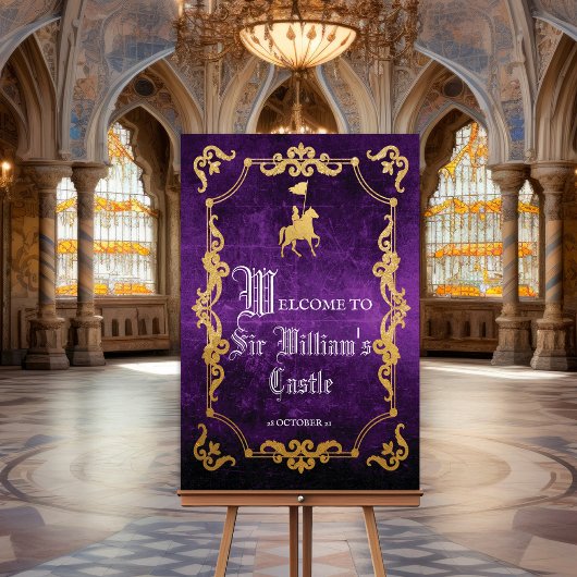 Middeleeuwse Renaissance Welkomstbord Poster