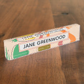 Middeleeuwse Retro atoomgepersonaliseerd Naambordje (Zijkant)