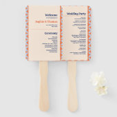 Middeleeuwse retro bruiloft handwaaier (Voorkant en achterkant)