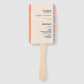 Middeleeuwse retro bruiloft handwaaier (Voorkant)