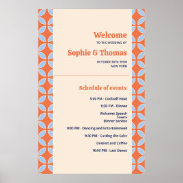 Middeleeuwse retro bruiloft poster