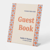 Middeleeuwse retro bruiloft reclamebord met voetstuk (Voorkant)