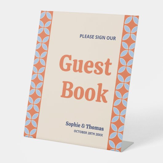 Middeleeuwse retro bruiloft reclamebord met voetstuk (Voorkant)