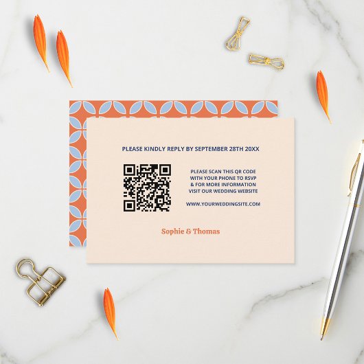 Middeleeuwse retro bruiloft RSVP kaartje