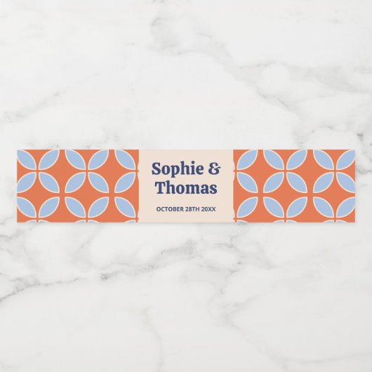 Middeleeuwse retro bruiloft waterfles etiket (Enkel label)