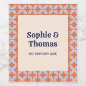 Middeleeuwse retro bruiloft wijn etiket (Enkel label)