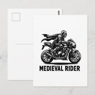 Middeleeuwse ridder briefkaart