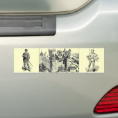 Middeleeuwse Ridder Bumpersticker (Op auto)
