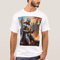 Middeleeuwse Ridder Castle Fire Funny Fantasy Art