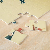 Middeleeuwse ridder/draak/kasteel fantasie legpuzzel (Zijkant)