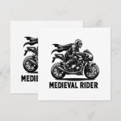 Middeleeuwse ridder kaart (Voorkant / Achterkant)