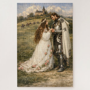 Middeleeuwse Ridder, Kasteel & Prinses Legpuzzel