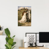 Middeleeuwse Ridder, Kasteel & Prinses Poster (Thuiskantoor)