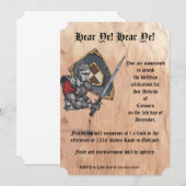 Middeleeuwse Ridder met Zwaard en Schild Verjaarda Kaart (Voorkant / Achterkant)
